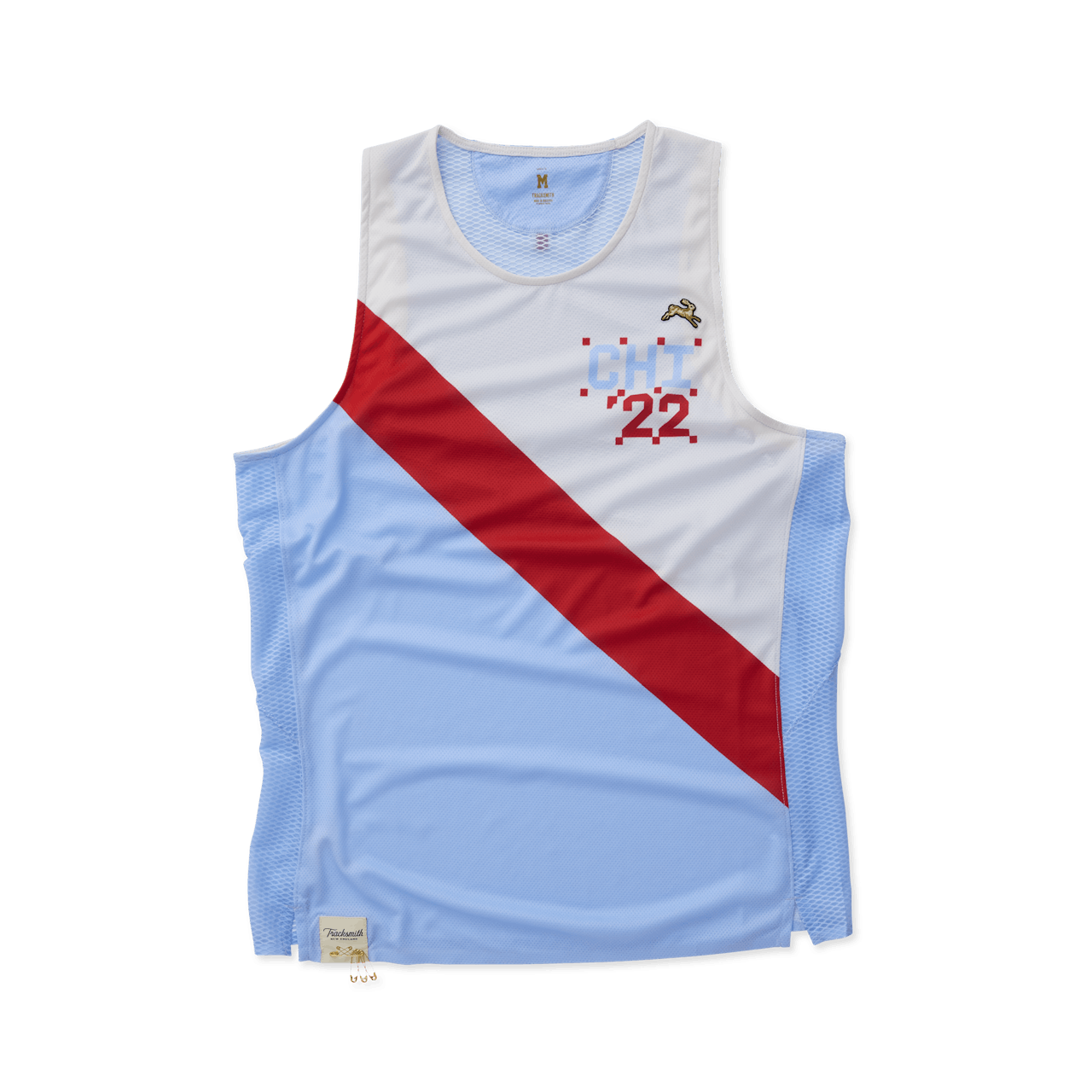 Ivory/Red/Pale Blue / S / Tops