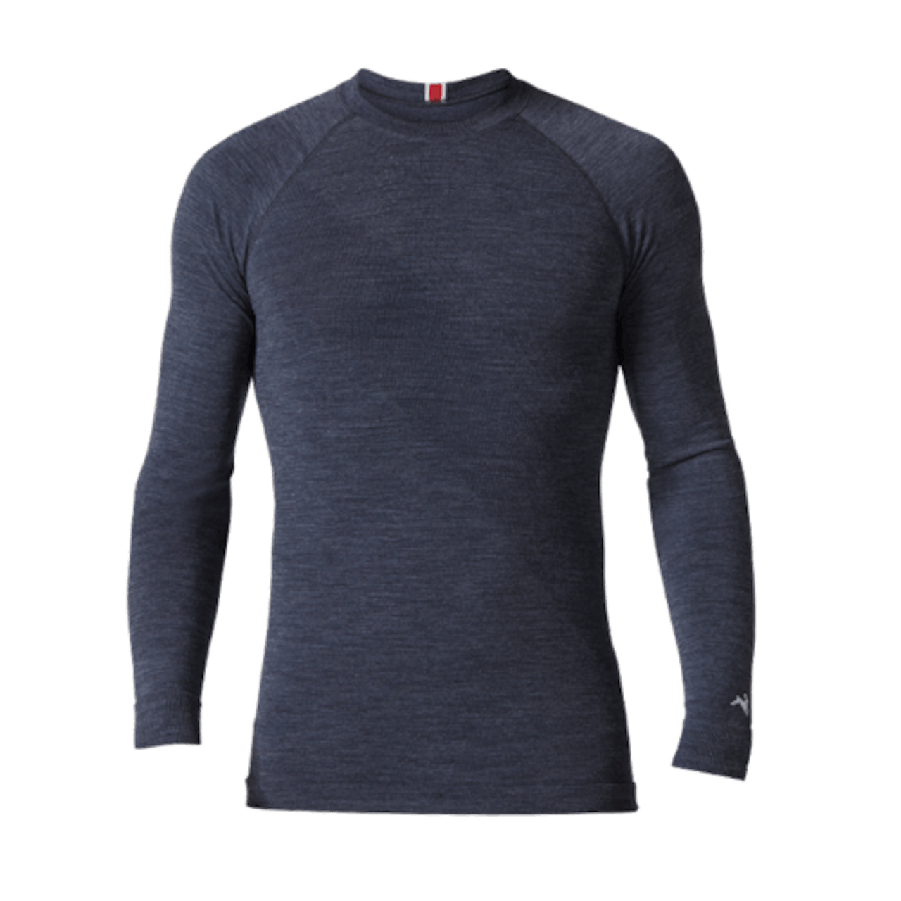 Men's seamless thermal underwear with Merino wool (top) - black